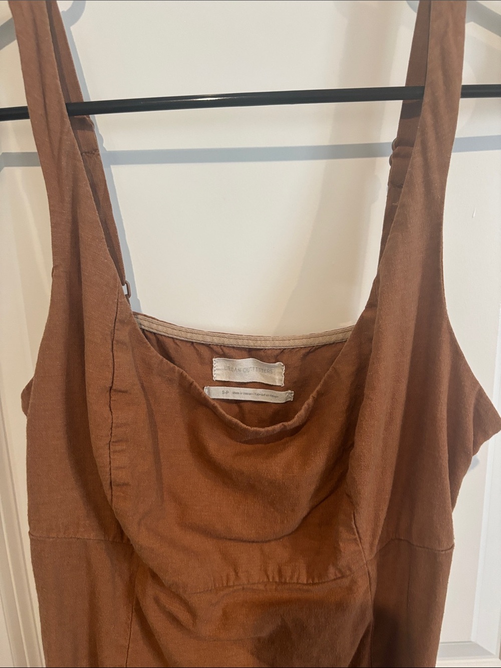 Urban Outfitters Rust-Brown Square Neck Mini Dress - Picture 3 of 10